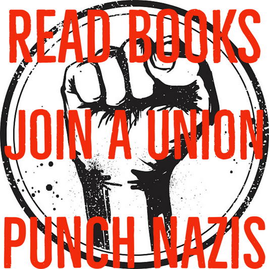 Read Books Join A Union Punch Nazis Stickers (3)